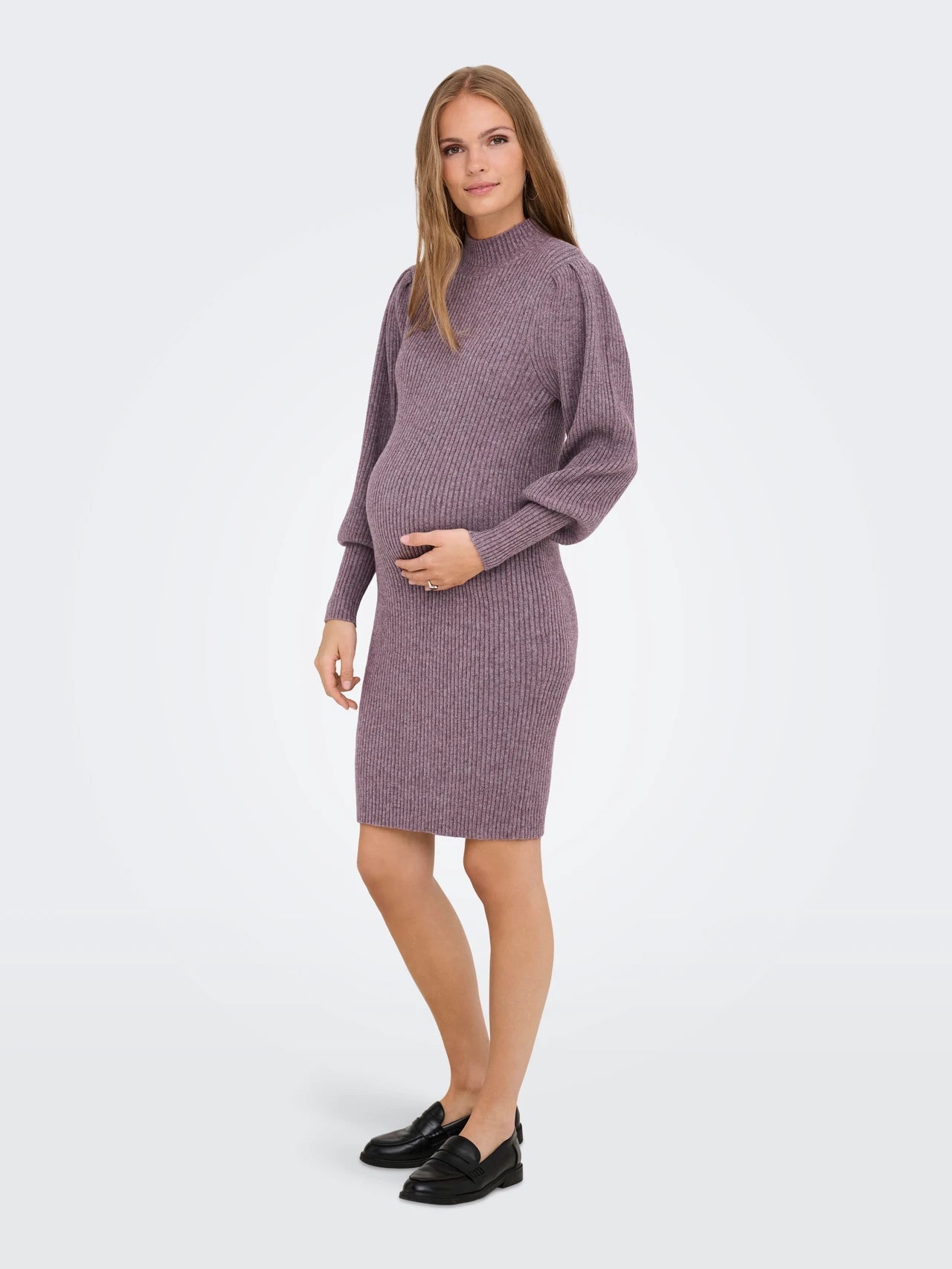 Robe de grossesse femme col haut décontractée mini robe
