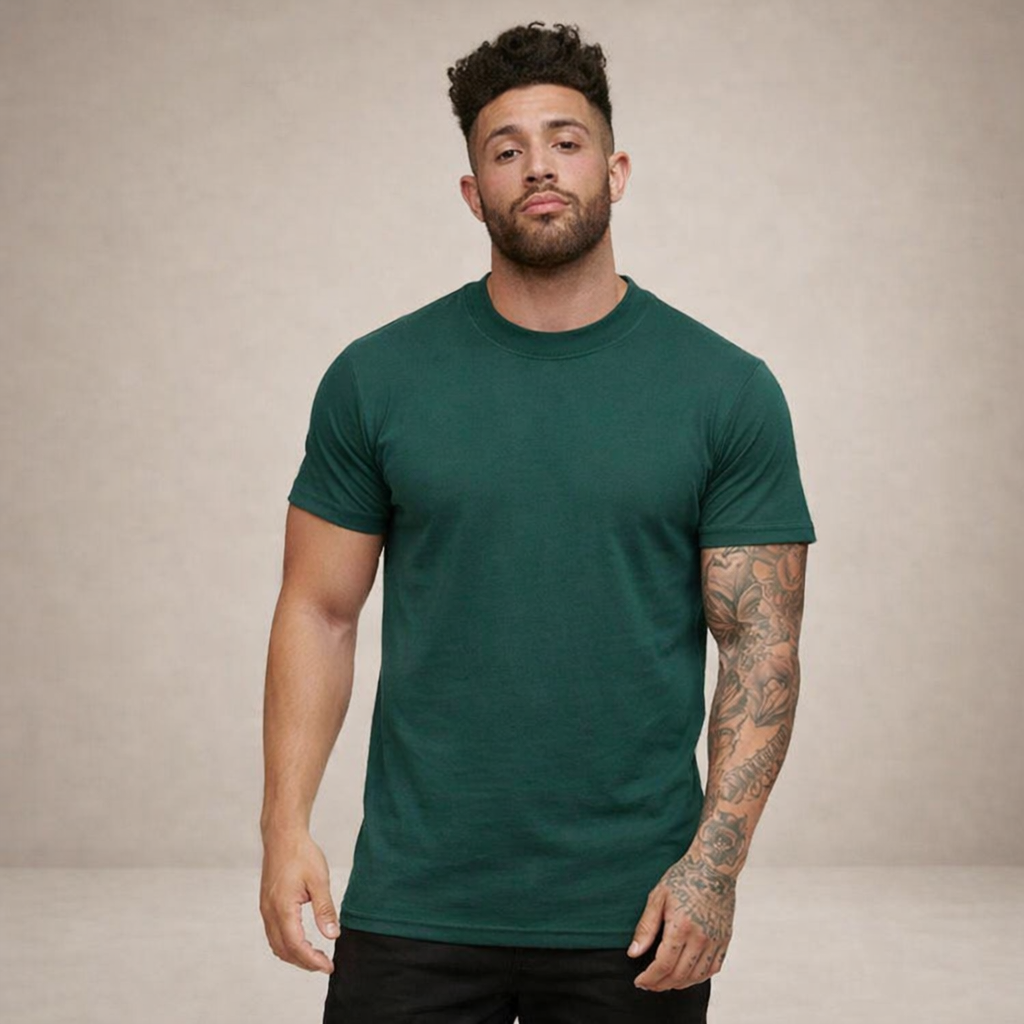 T-shirt homme coupe slim col rond manches courtes