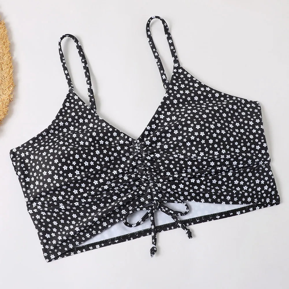 Conjunto de tankini para mujer a la moda con estampado y ajuste favorecedor