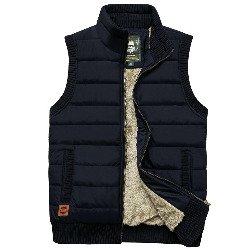 Padded Men's Gilet, Teddy-Fleece Lined, Zip Closure