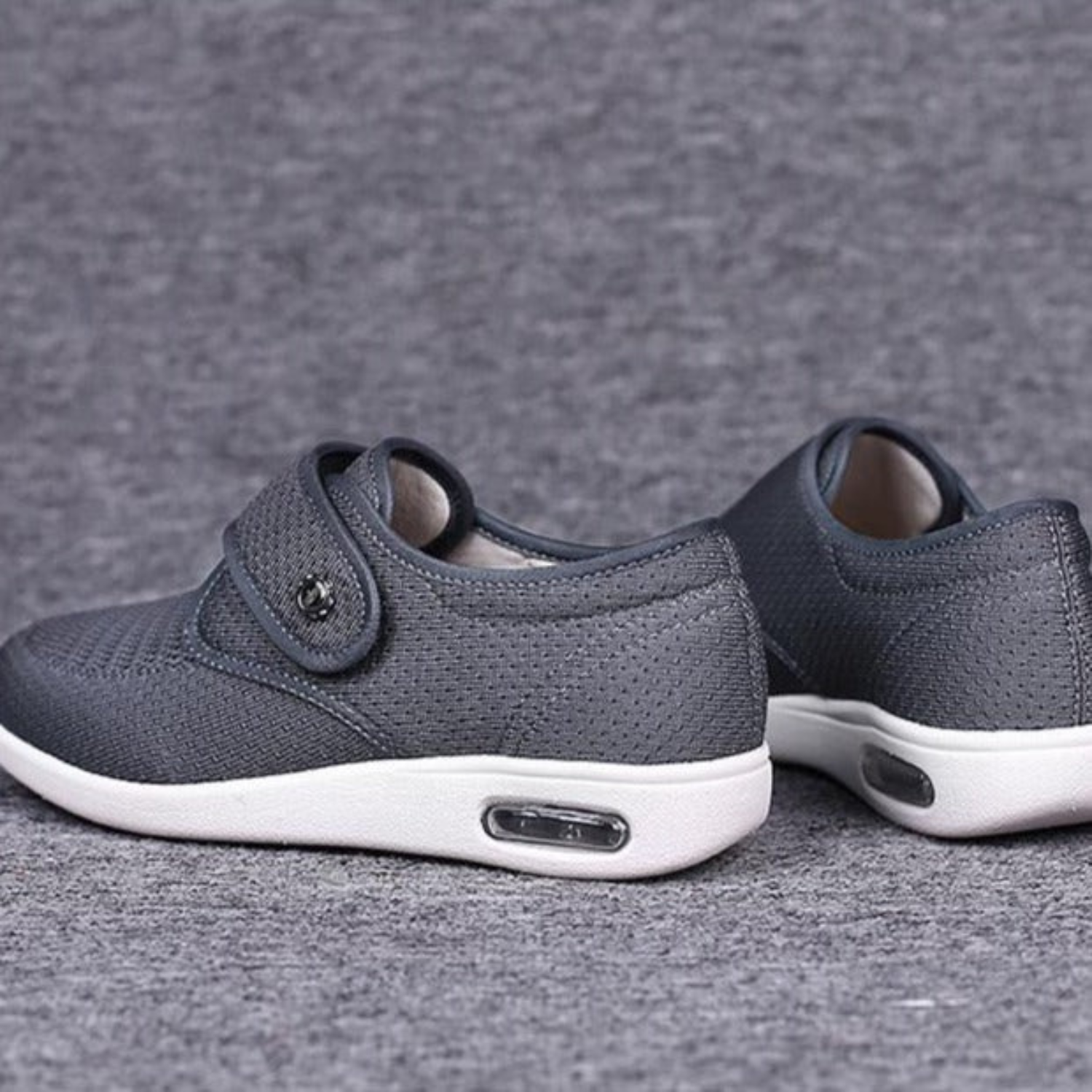 Herre slip-on sko med velcro og komfortsål til hverdag