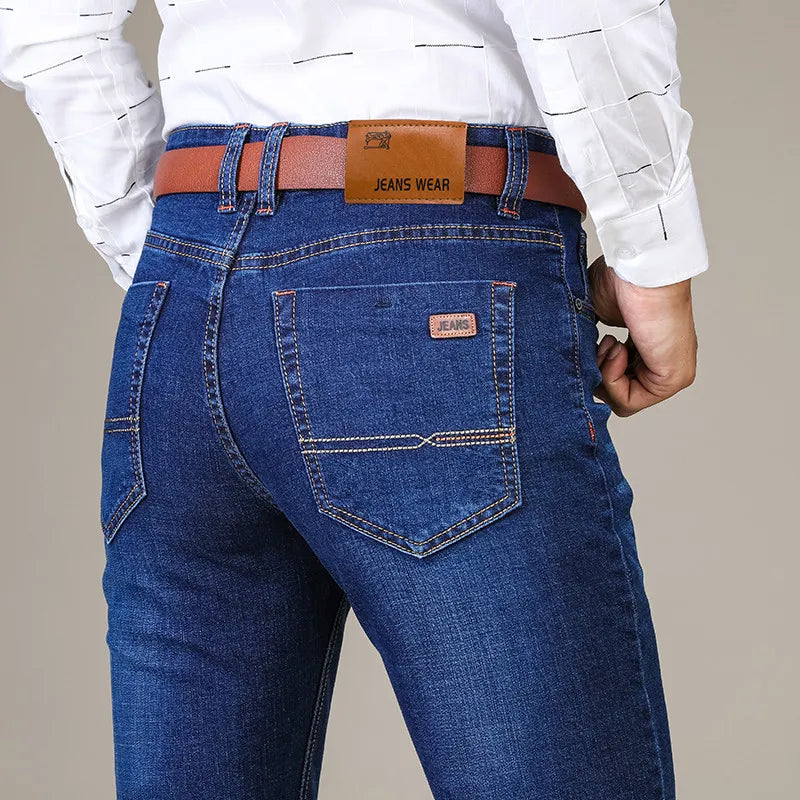 Vandafvisende jeans til mænd med ekstra stræk, slim fit
