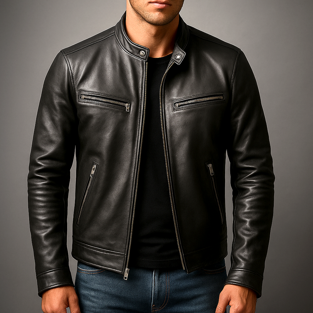Men's Slim Fit Jacket With Zipper For Spring And Summer