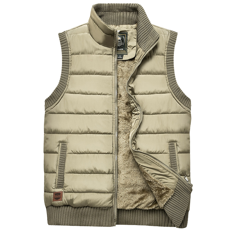 Padded Men's Gilet, Teddy-Fleece Lined, Zip Closure