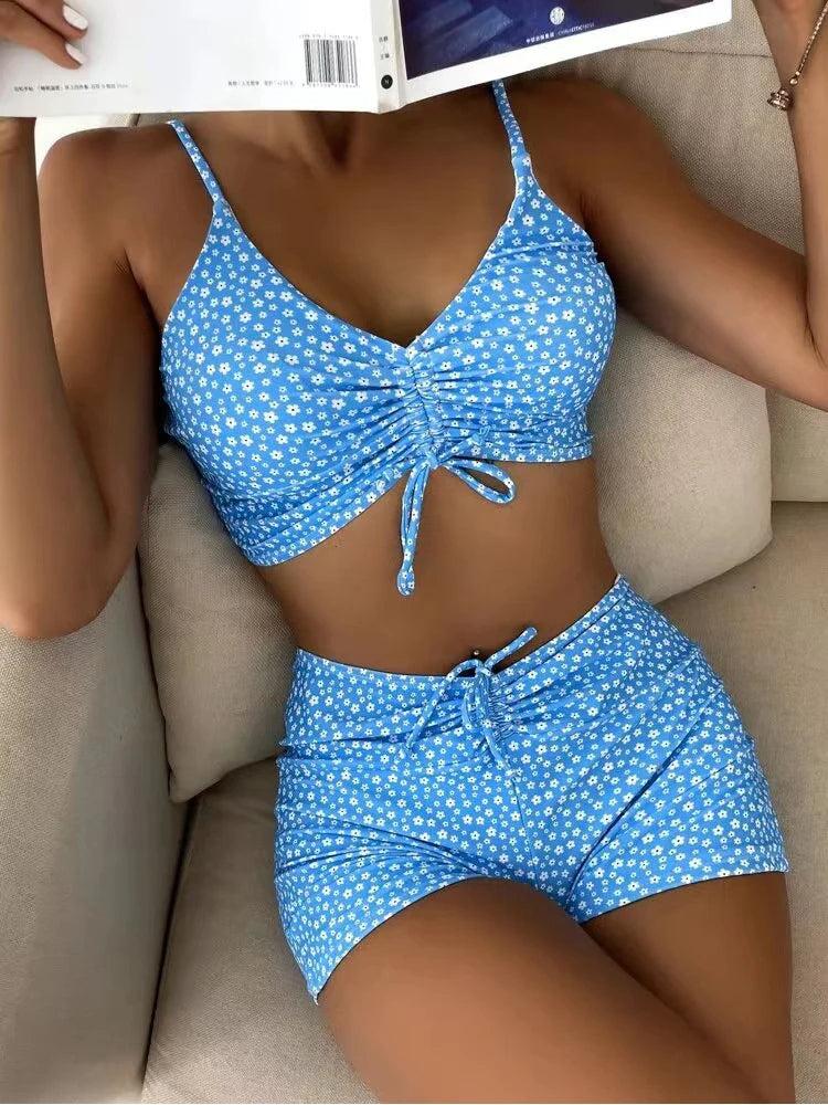 Conjunto de tankini para mujer a la moda con estampado y ajuste favorecedor