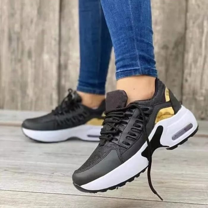 Αθλητικά γυναικεία sneakers με απορροφητική σόλα και κορδόνια