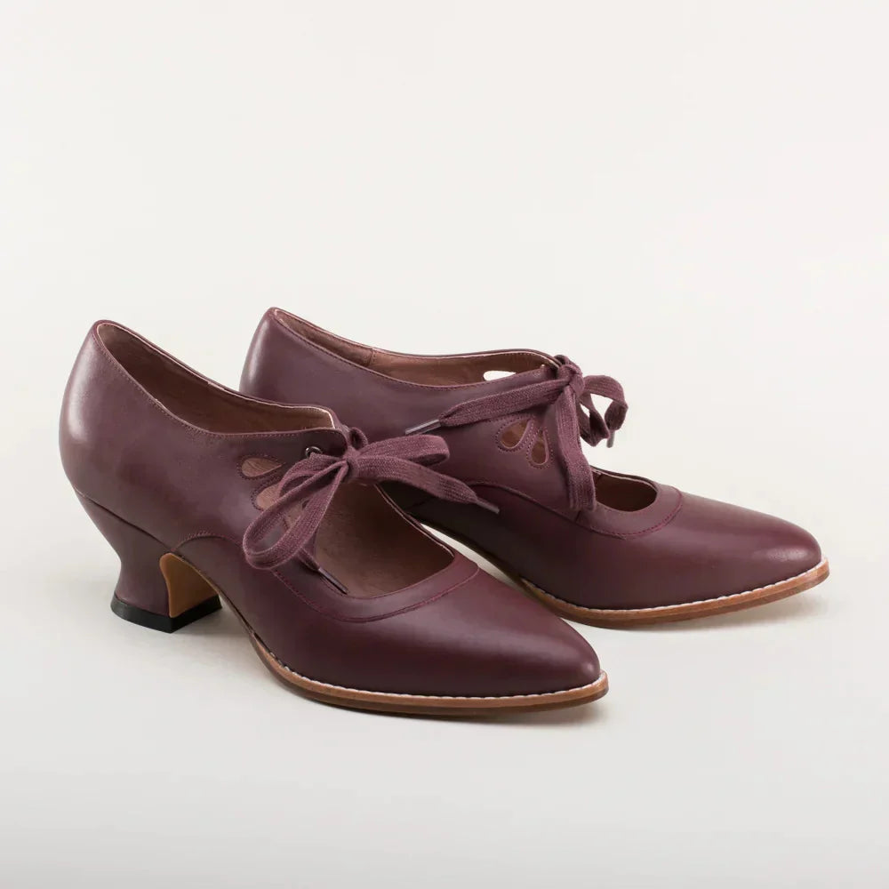 Zapatos ortopédicos para mujer de ajuste regular, de cuero con tacón alto