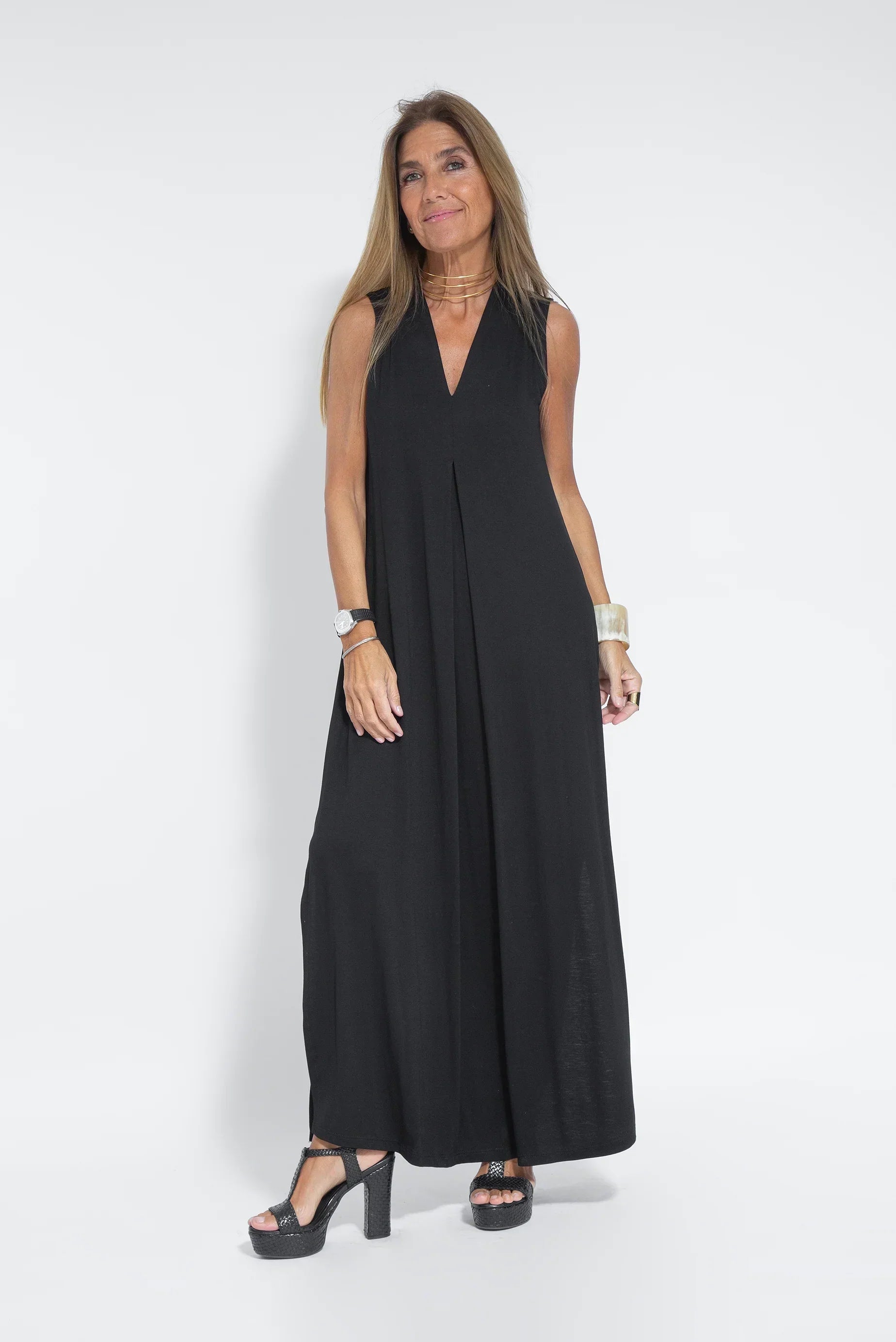 Ensemble robe et gilet pour femme avec coupe sculptante