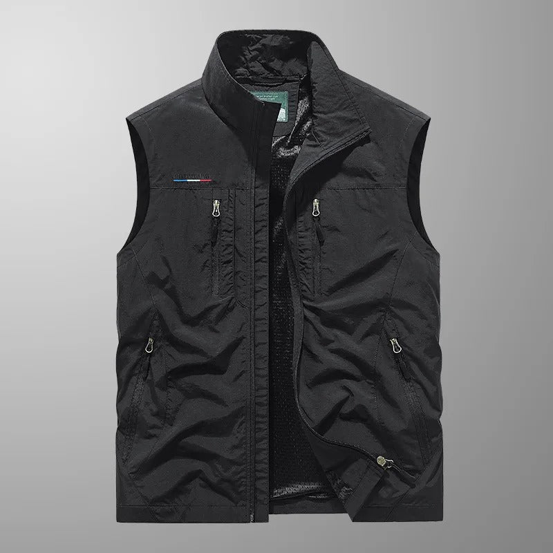 Chaleco Acolchado para Hombre con Cremallera y Cuello Alto Outdoor