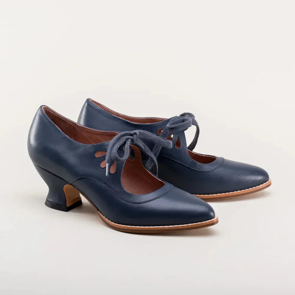 Zapatos ortopédicos para mujer de ajuste regular, de cuero con tacón alto