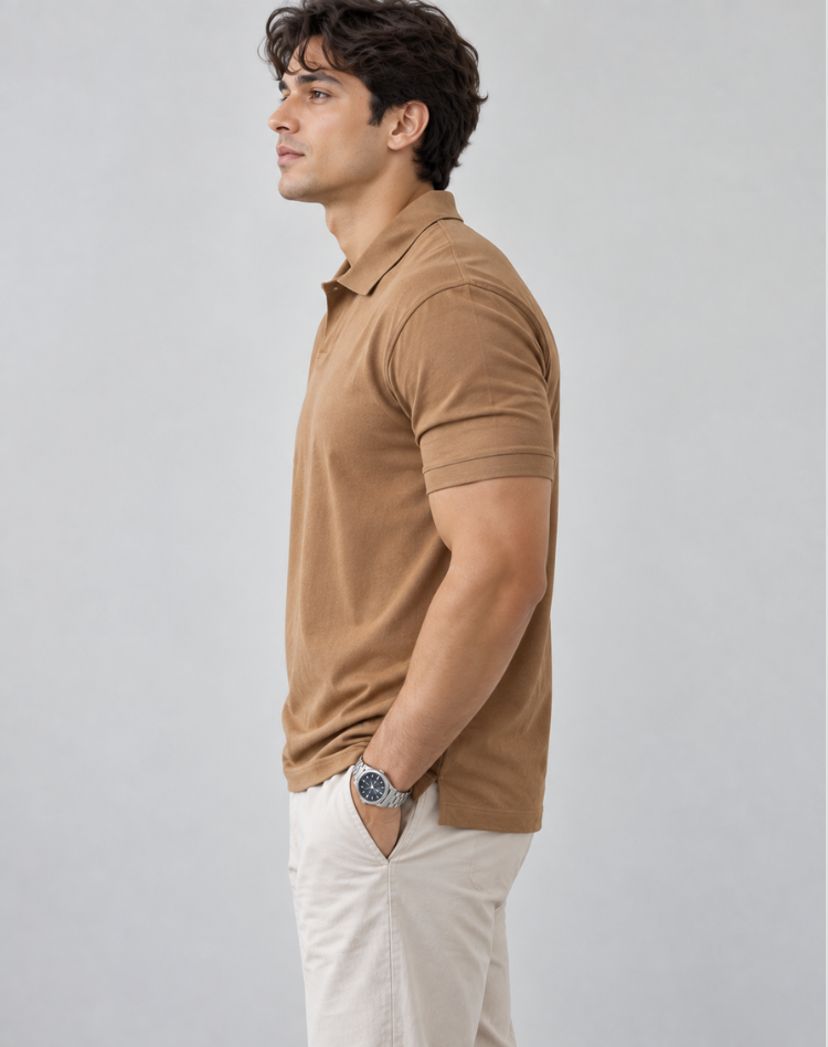 Polo shirt herre regular fit stretch afslappet