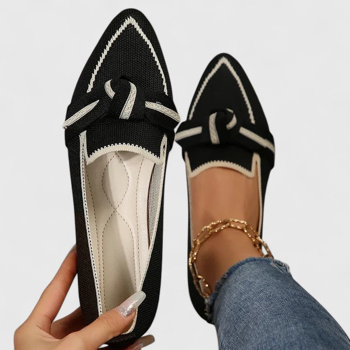 Mocasines Mujer Corte Regular Punta Detalle de Botón Casual Verano