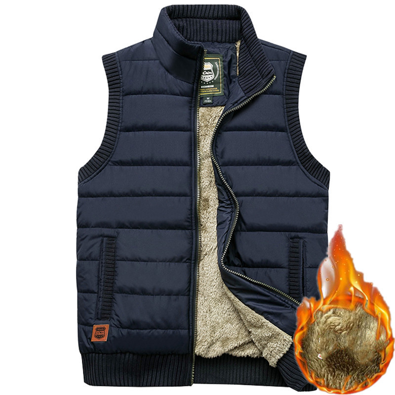 Padded Men's Gilet, Teddy-Fleece Lined, Zip Closure