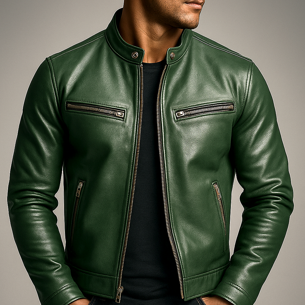 Men's Slim Fit Jacket With Zipper For Spring And Summer