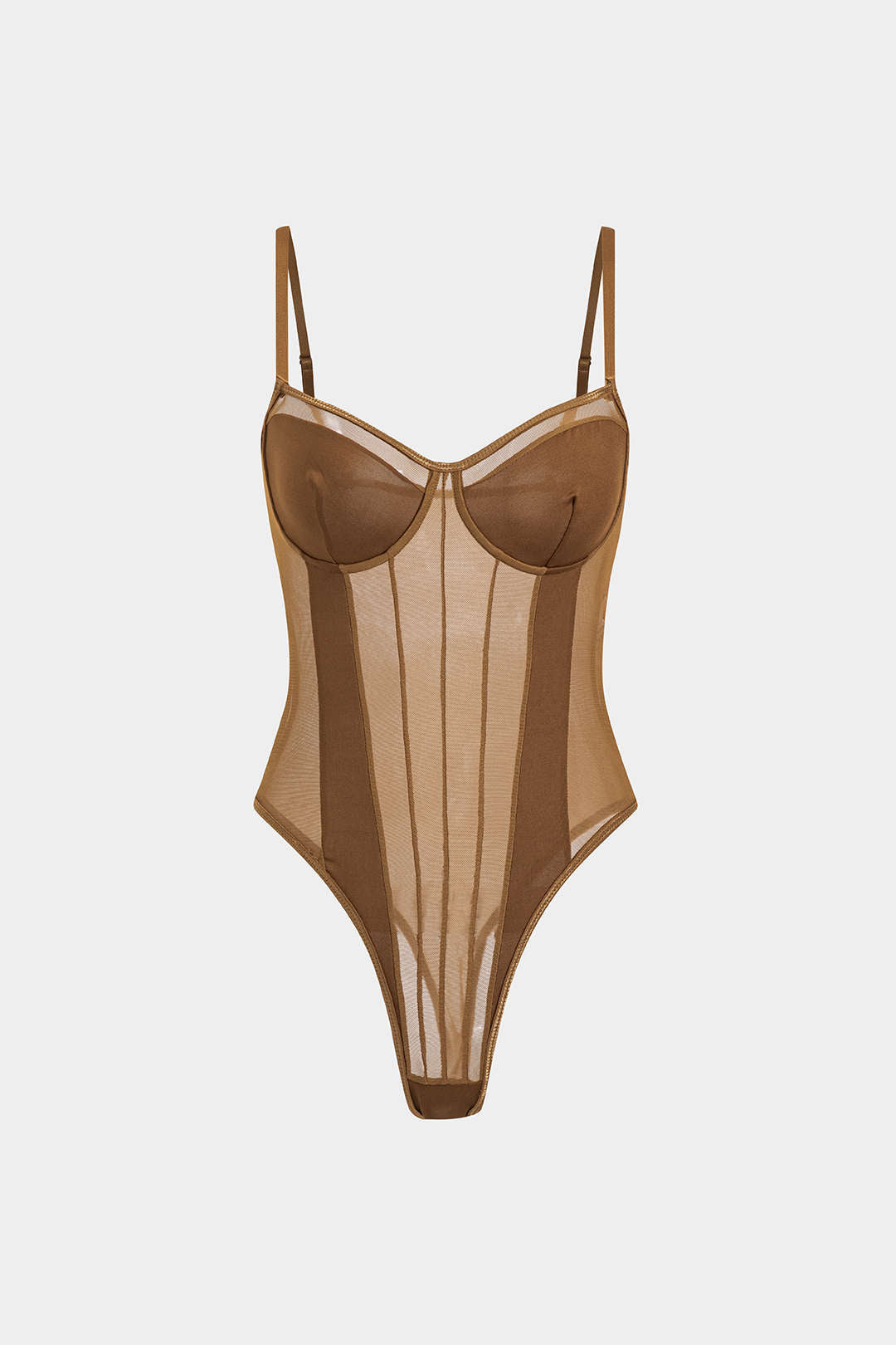 Body en maille filet à dos et patchwork pour femmes