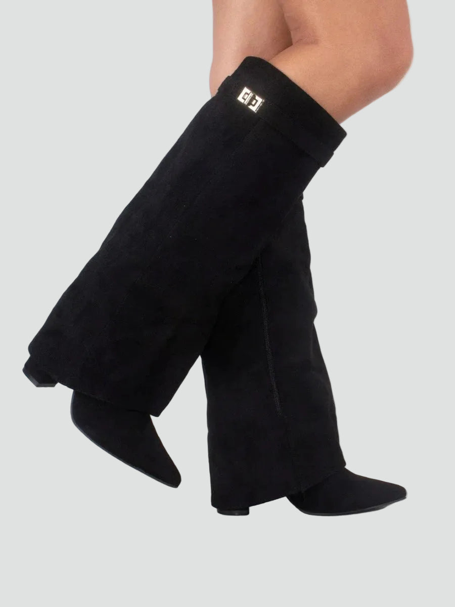 Overknee Laarzen Voor Dames Met Spitse Neus En Stretch Schacht