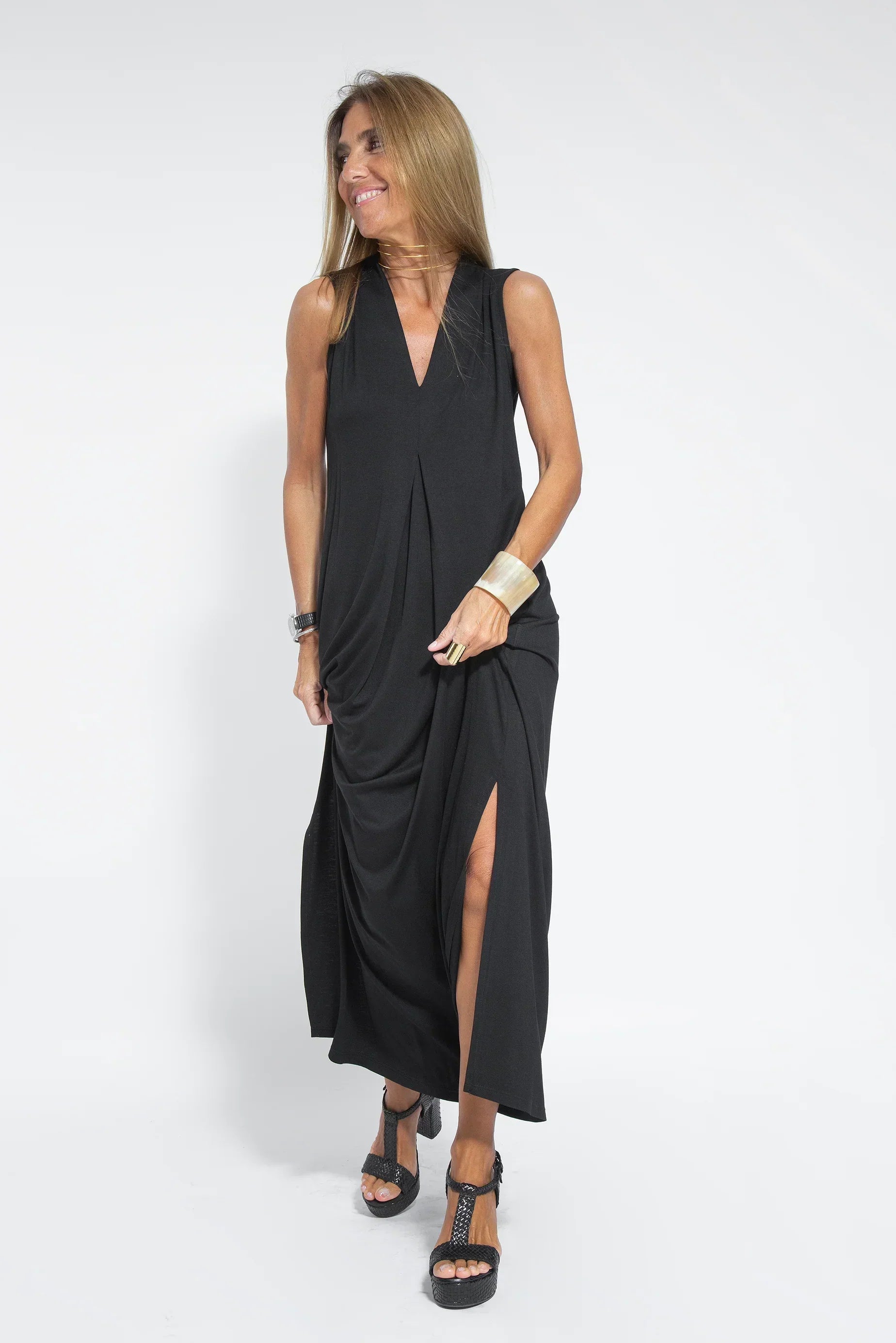Ensemble robe et gilet pour femme avec coupe sculptante
