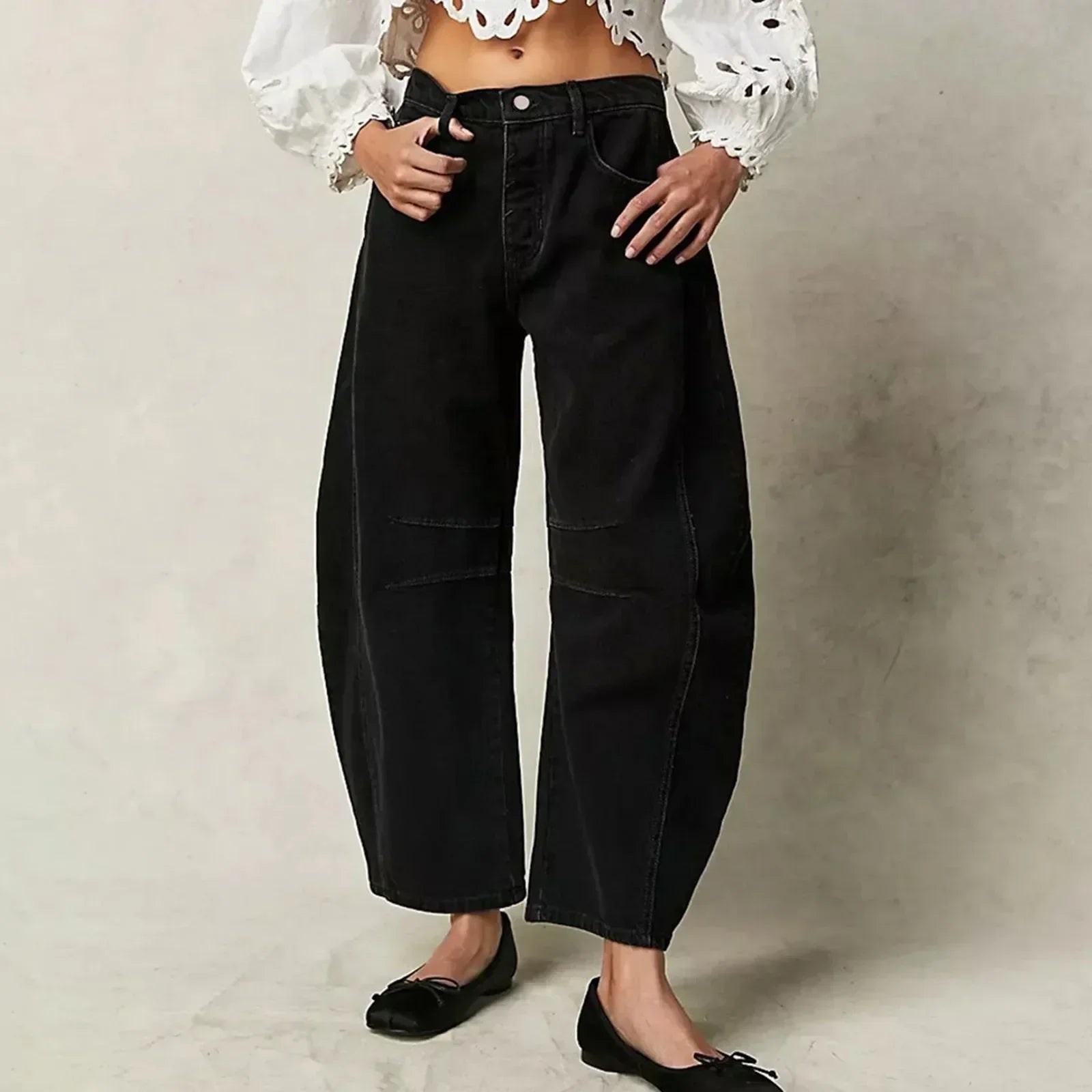 Pantalon large confortable pour femme avec coupe décontractée