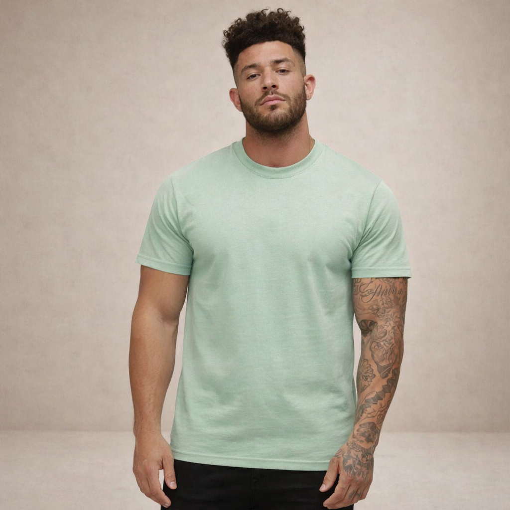 T-shirt homme coupe slim col rond manches courtes