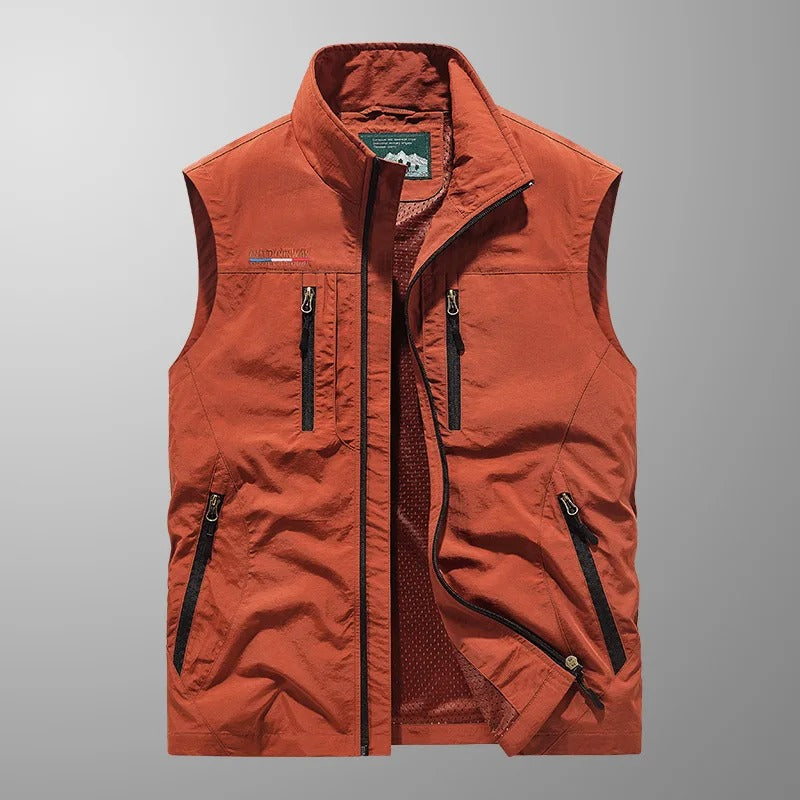 Chaleco Acolchado para Hombre con Cremallera y Cuello Alto Outdoor