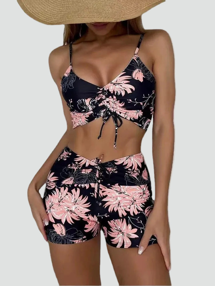 Ensemble tankini tendance pour dames avec imprimé et coupe flatteuse