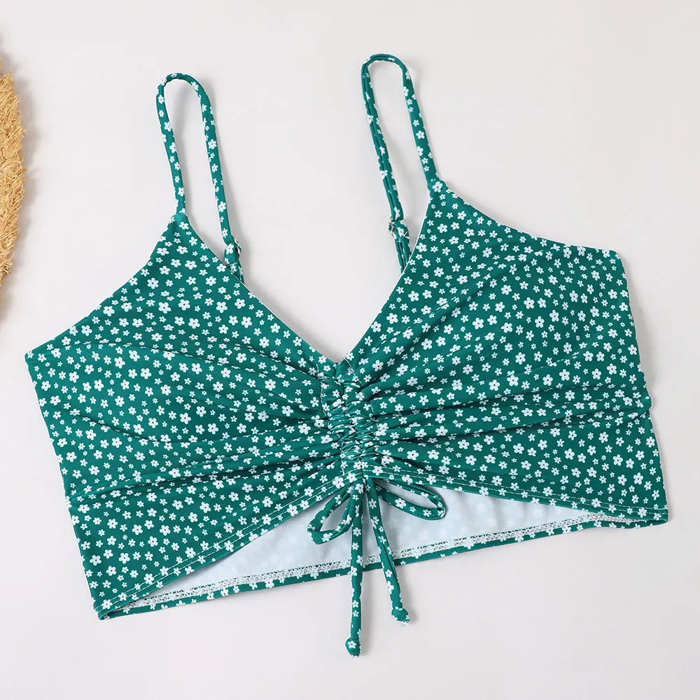 Conjunto de tankini para mujer a la moda con estampado y ajuste favorecedor