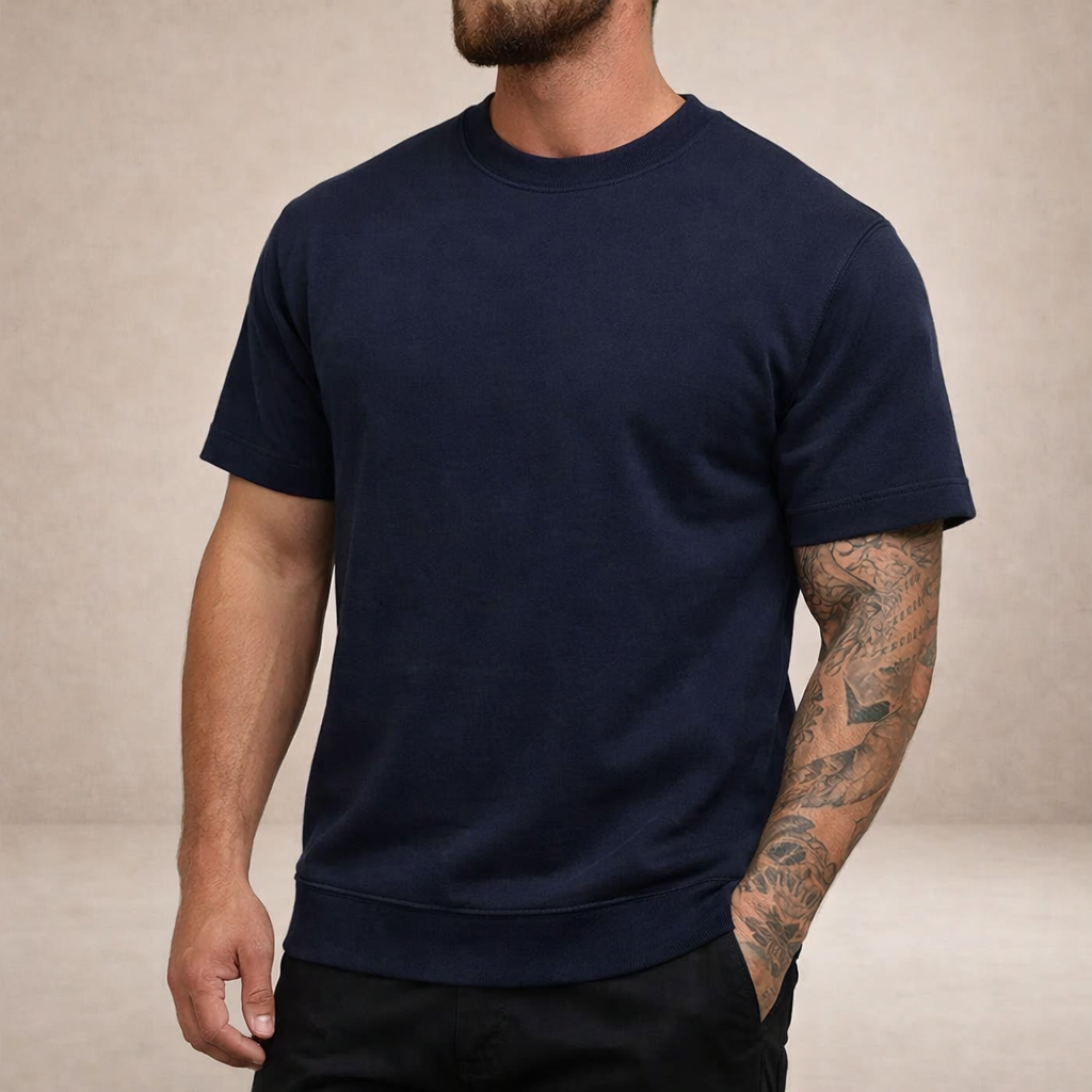 T-shirt homme coupe slim col rond manches courtes