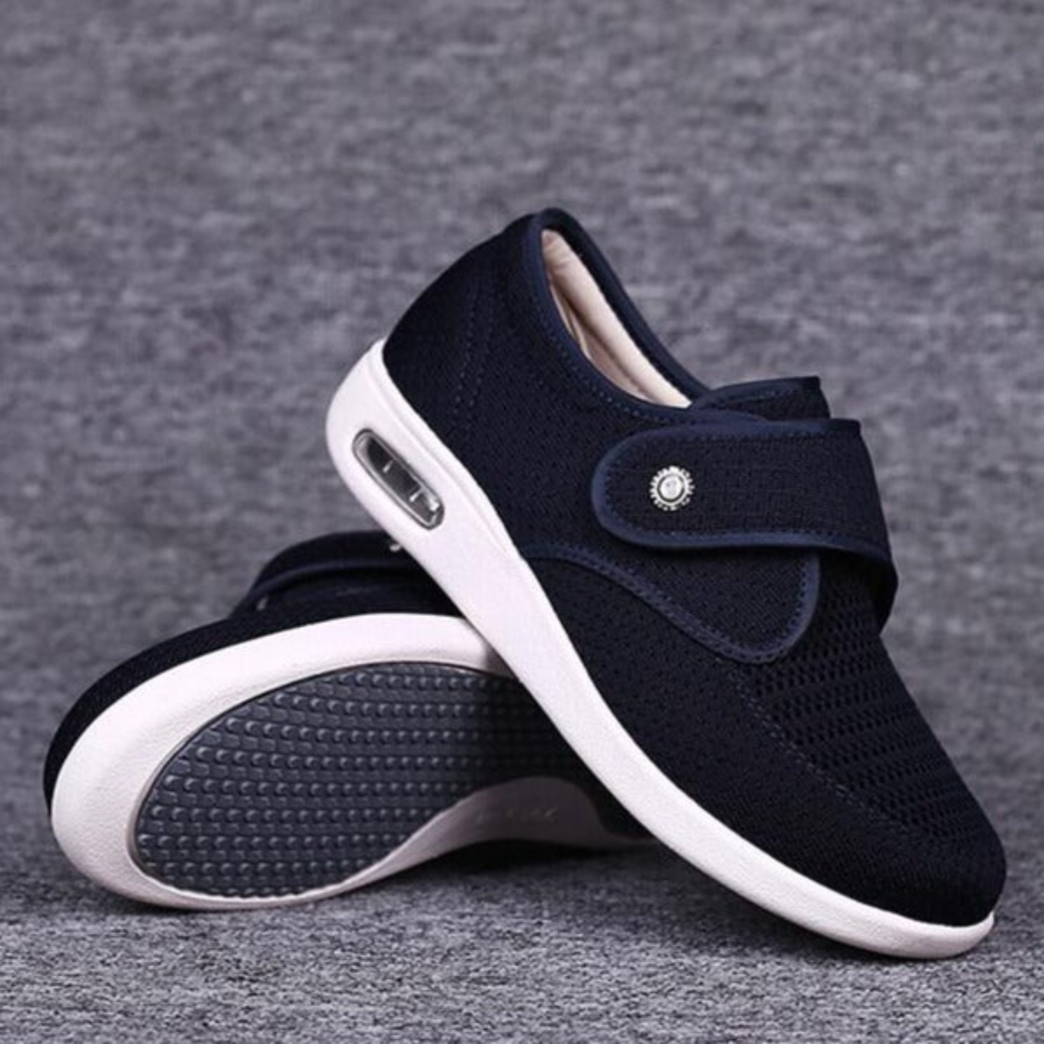 Herre slip-on sko med velcro og komfortsål til hverdag