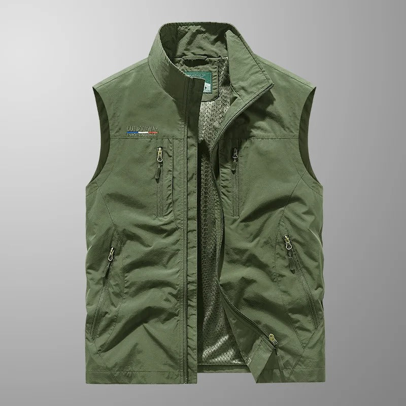 Chaleco Acolchado para Hombre con Cremallera y Cuello Alto Outdoor
