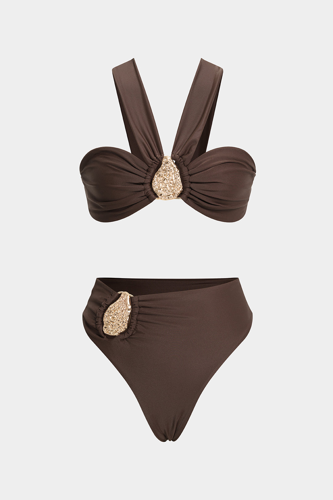 Ensemble bikini asymétrique pour femmes avec accents tendance