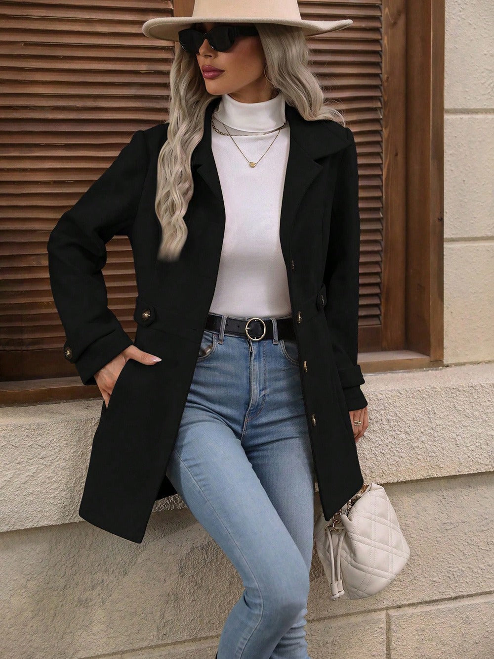 Trench-Coat d'Été Femme Ceinturé Coupe Cintrée Mi-Saison