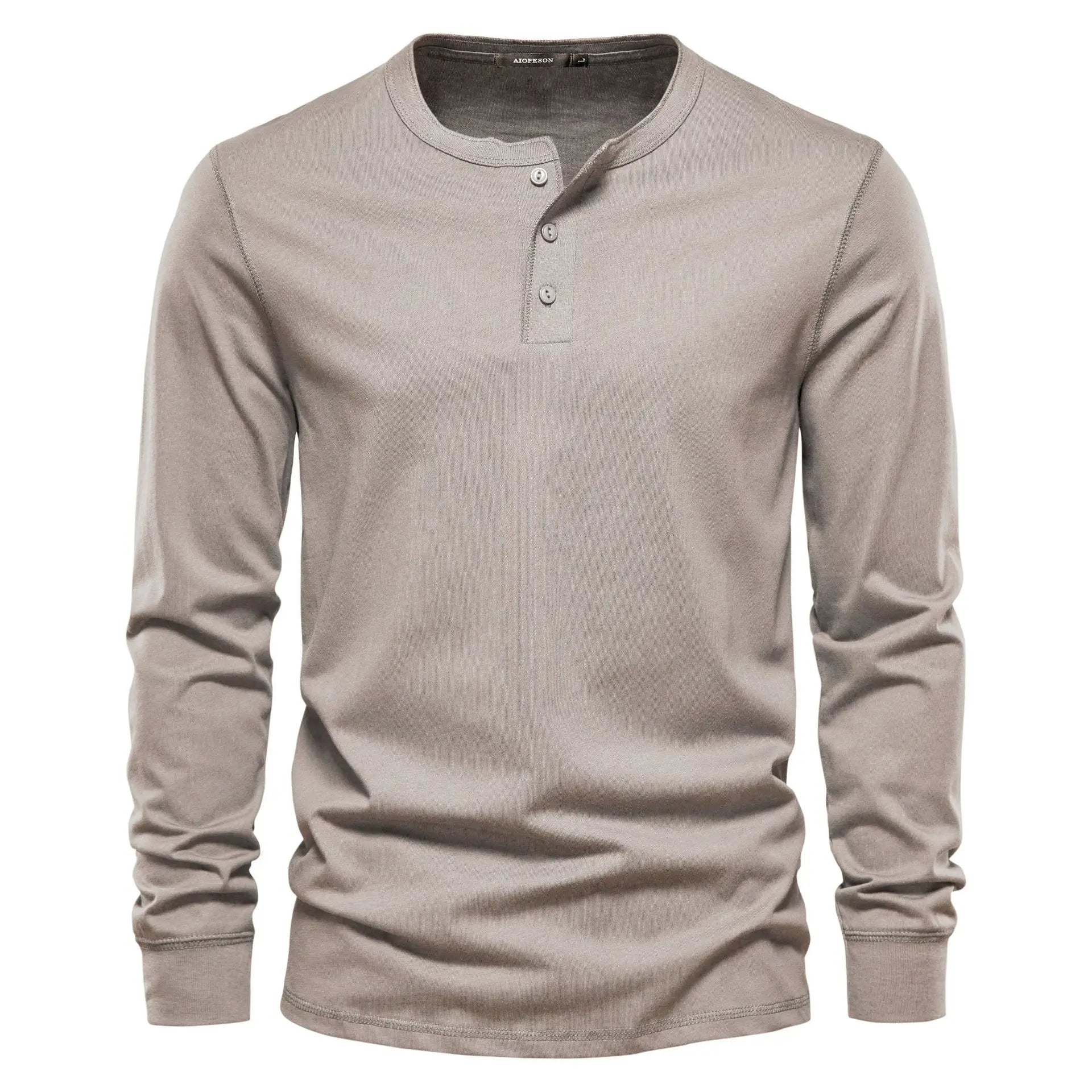 Camisa de mangas compridas para homem, botões, casual, ajuste confortável
