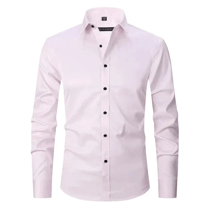 Skjorte til mænd med lange ærmer og slim fit