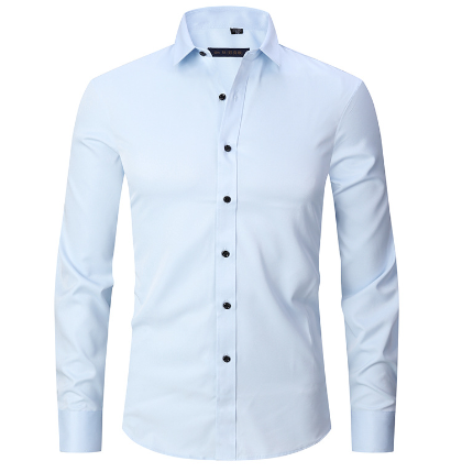 Skjorte til mænd med lange ærmer og slim fit