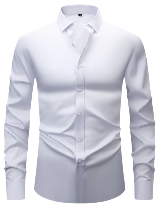 Skjorte til mænd med lange ærmer og slim fit