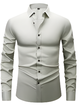 Skjorte til mænd med lange ærmer og slim fit
