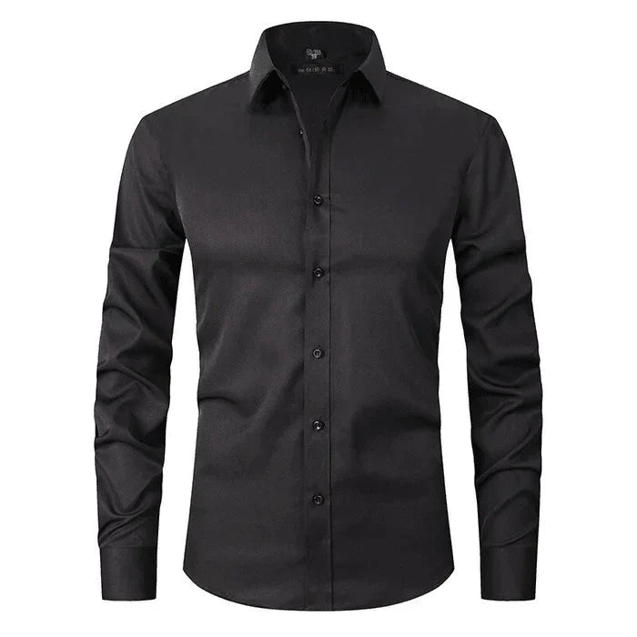 Skjorte til mænd med lange ærmer og slim fit