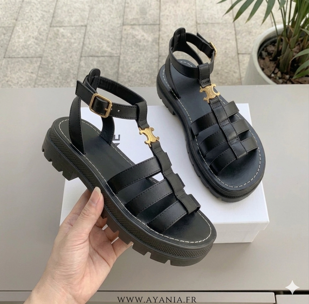 Sandalias para mujer con suela gruesa, trenzadas, tipo slip-on para verano