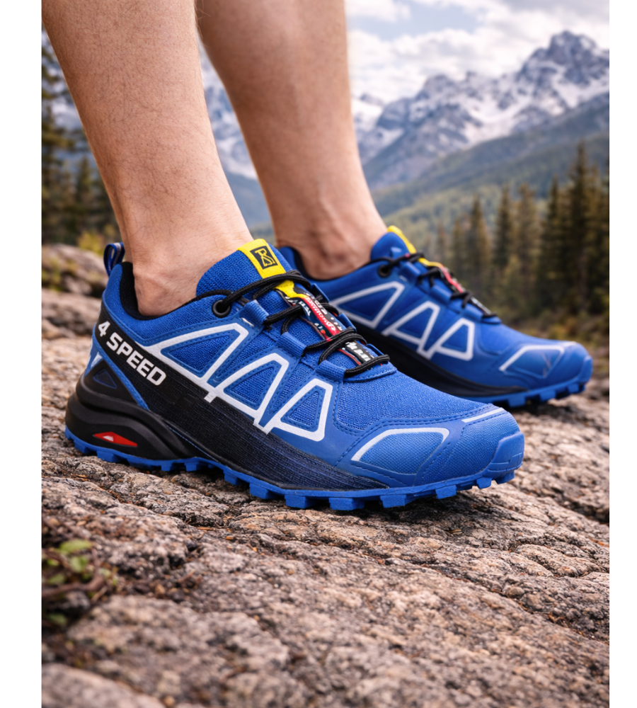 Turistická obuv pre mužov na trail outdoor s protišmykovou podrážkou a gripom