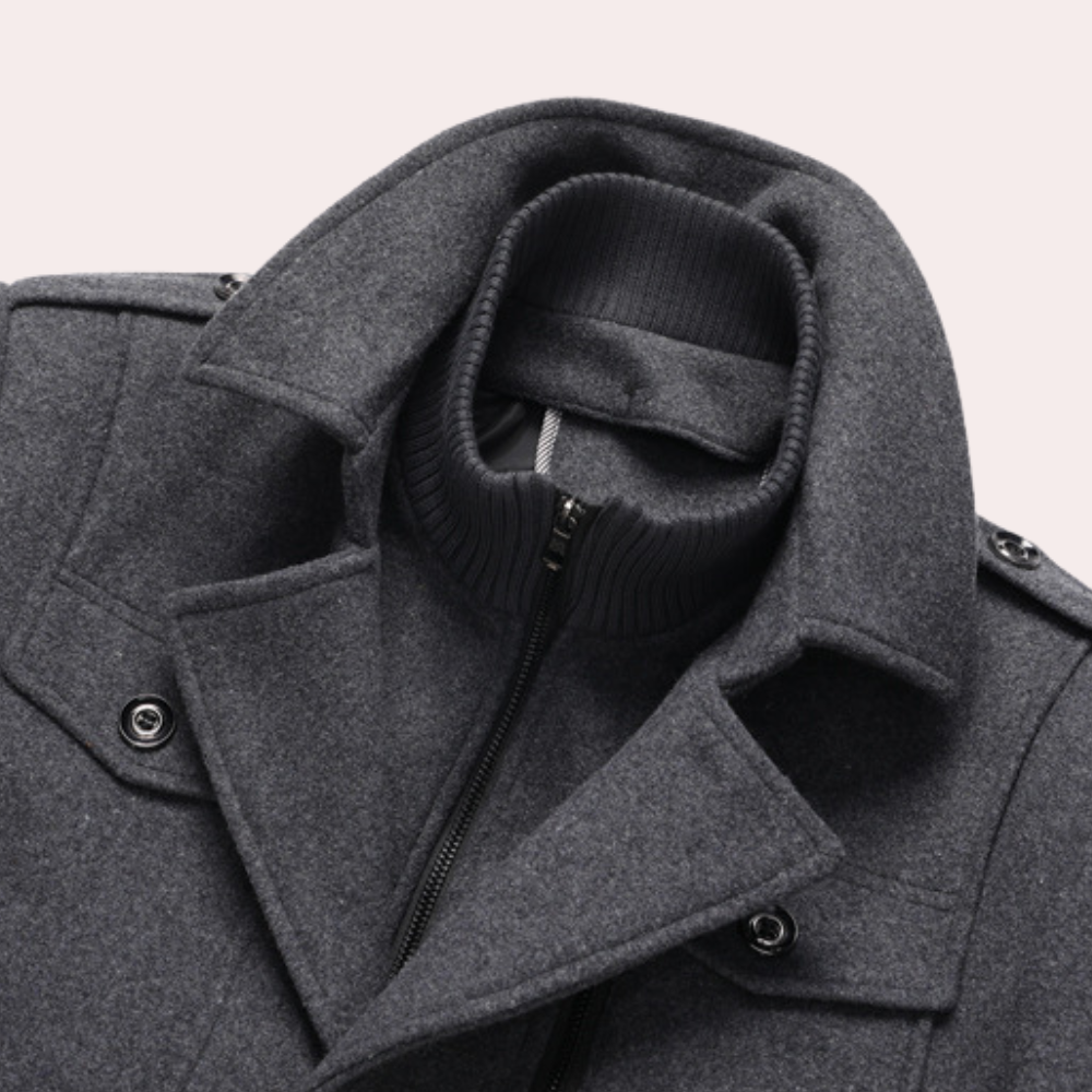 Thermal Winter Jacket for Men, Windproof Collar, Lined