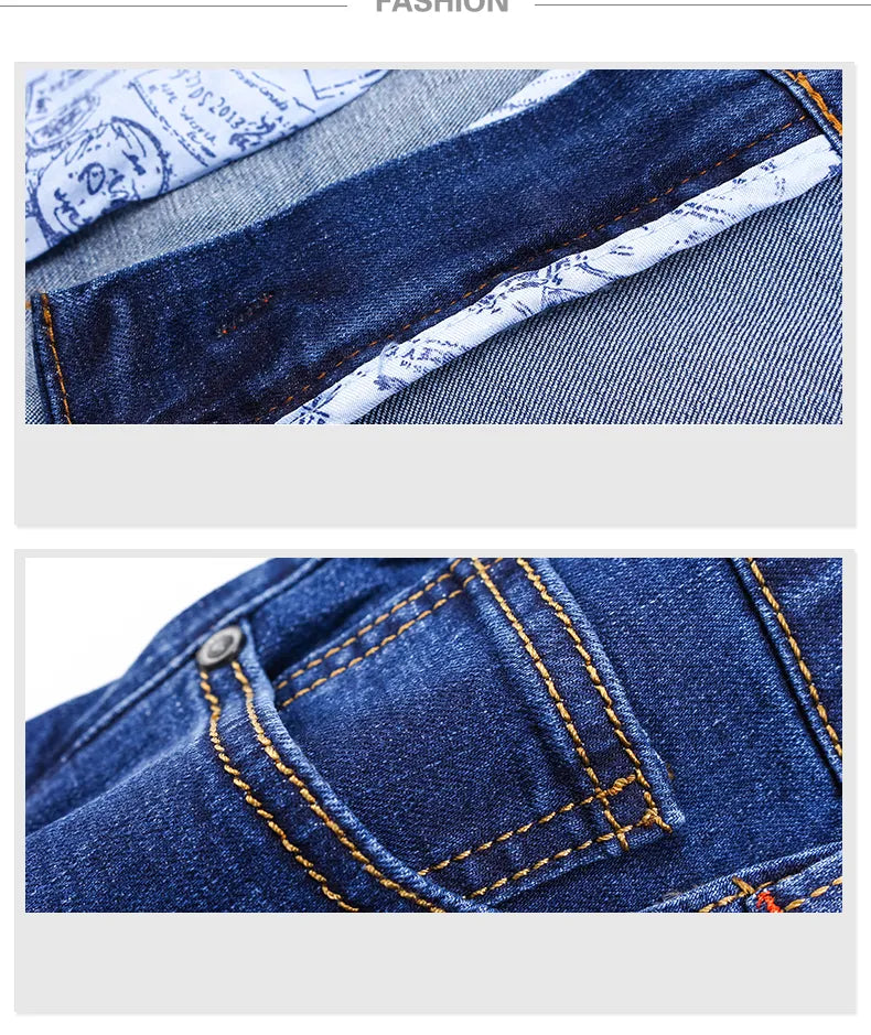 Vandafvisende jeans til mænd med ekstra stræk, slim fit