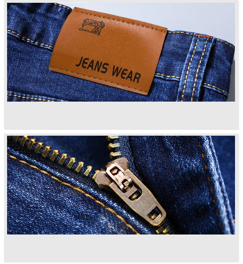 Vandafvisende jeans til mænd med ekstra stræk, slim fit