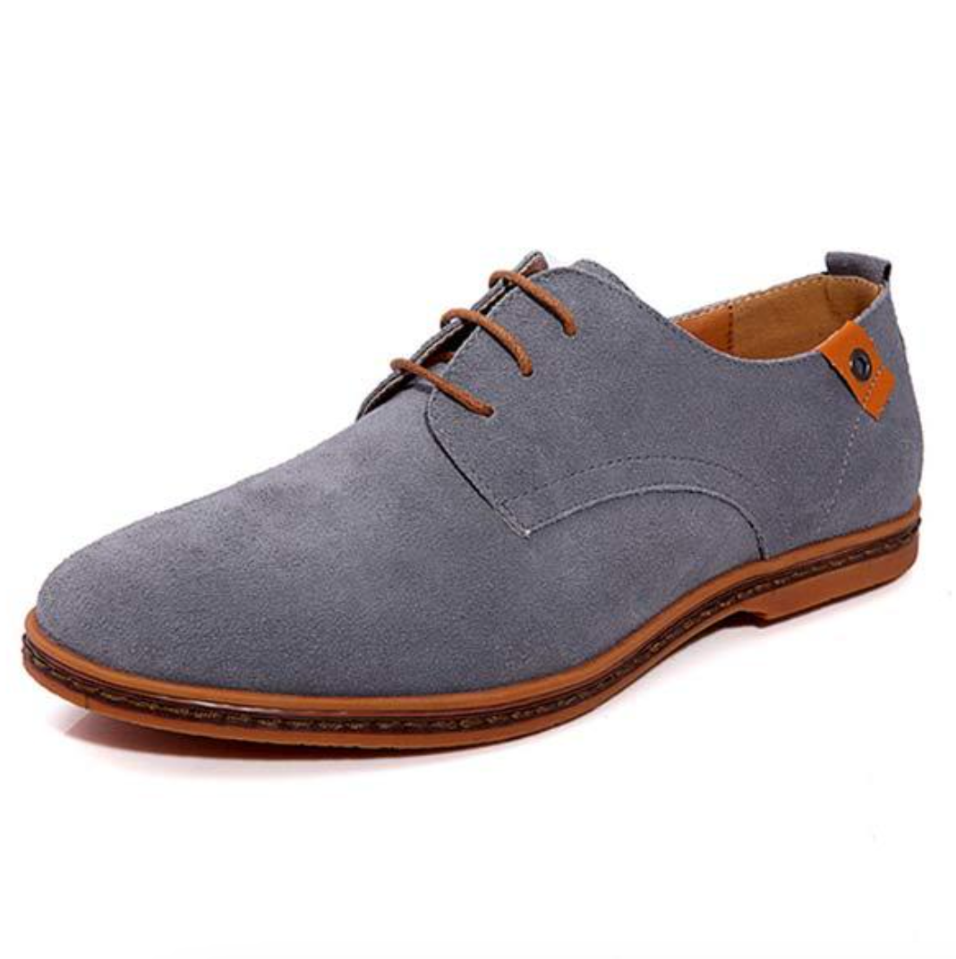 Zapatos derby de ante para hombre con cierre de cordones y acabado texturizado
