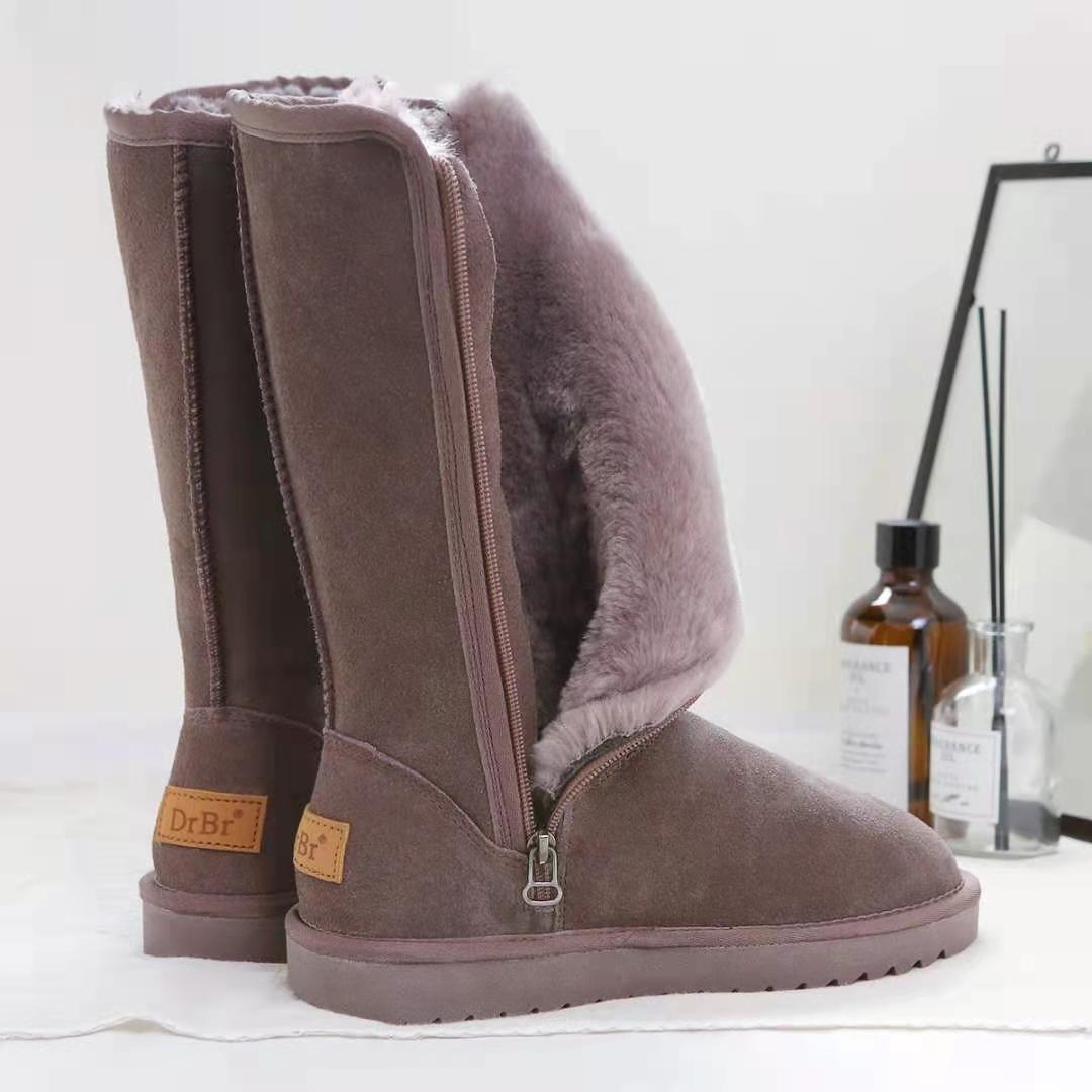 Gefütterte Winterstiefel für Damen mit Reißverschluss, warm und rutschfest