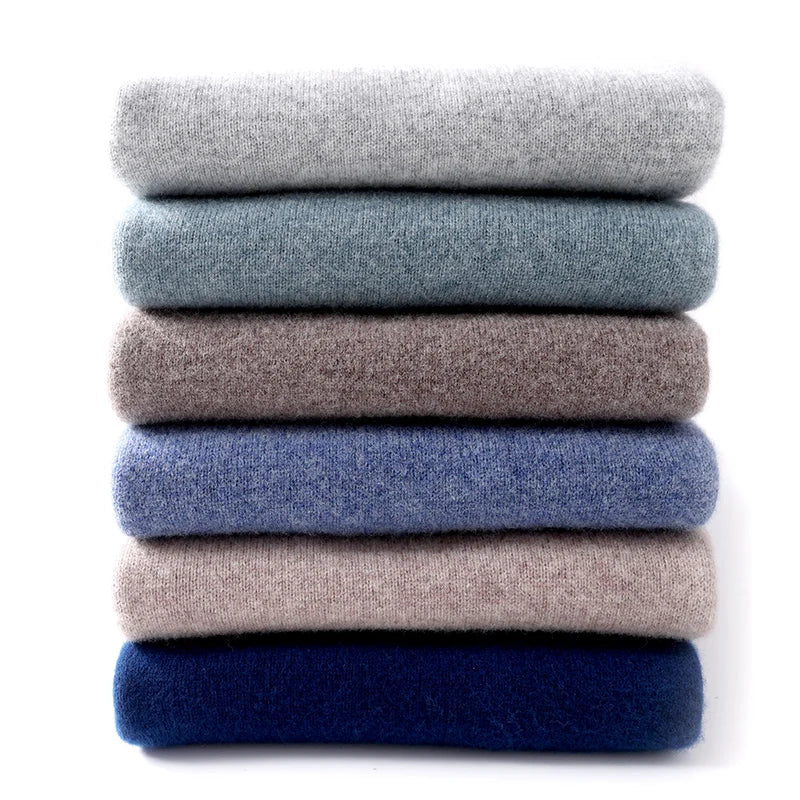 Warme Merino Wollen Crewneck Sweater voor Heren