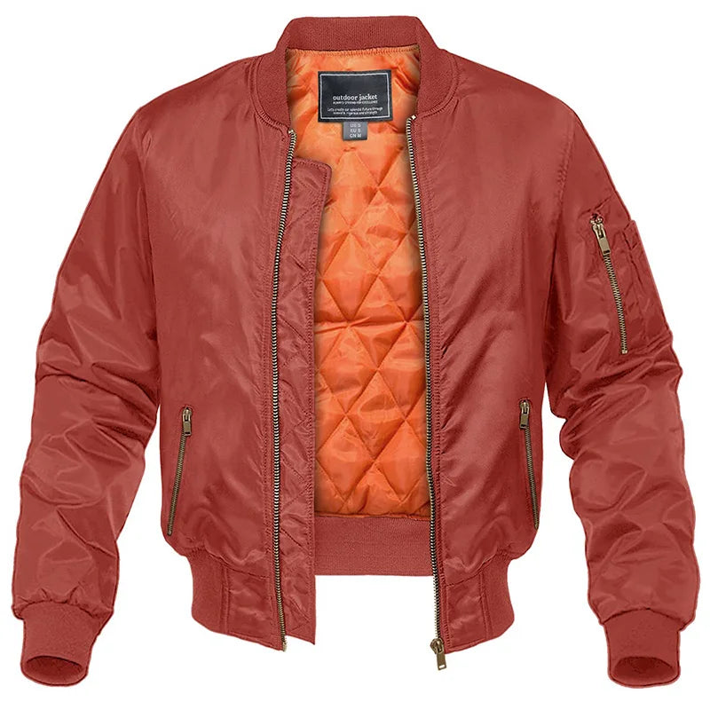 Blouson bomber pour hommes avec doublure matelassée et poches pratiques