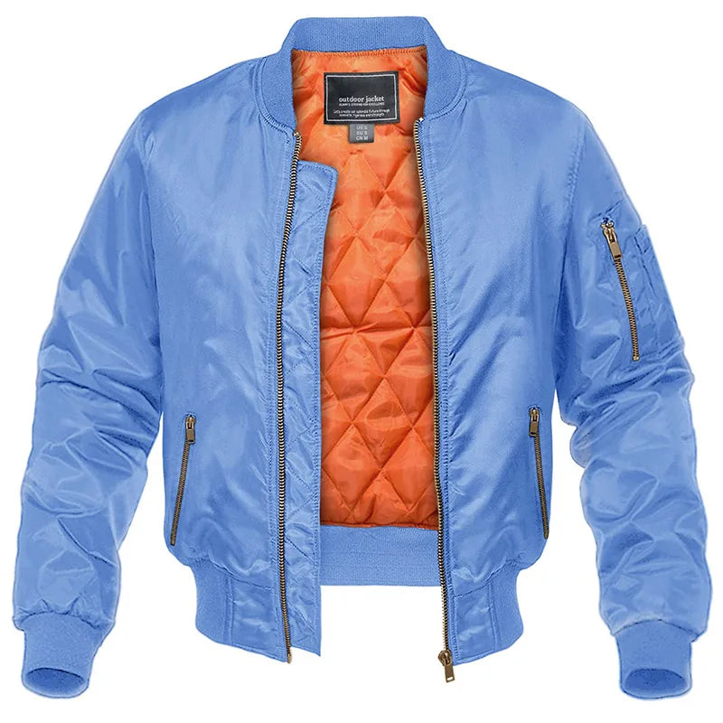 Blouson bomber pour hommes avec doublure matelassée et poches pratiques