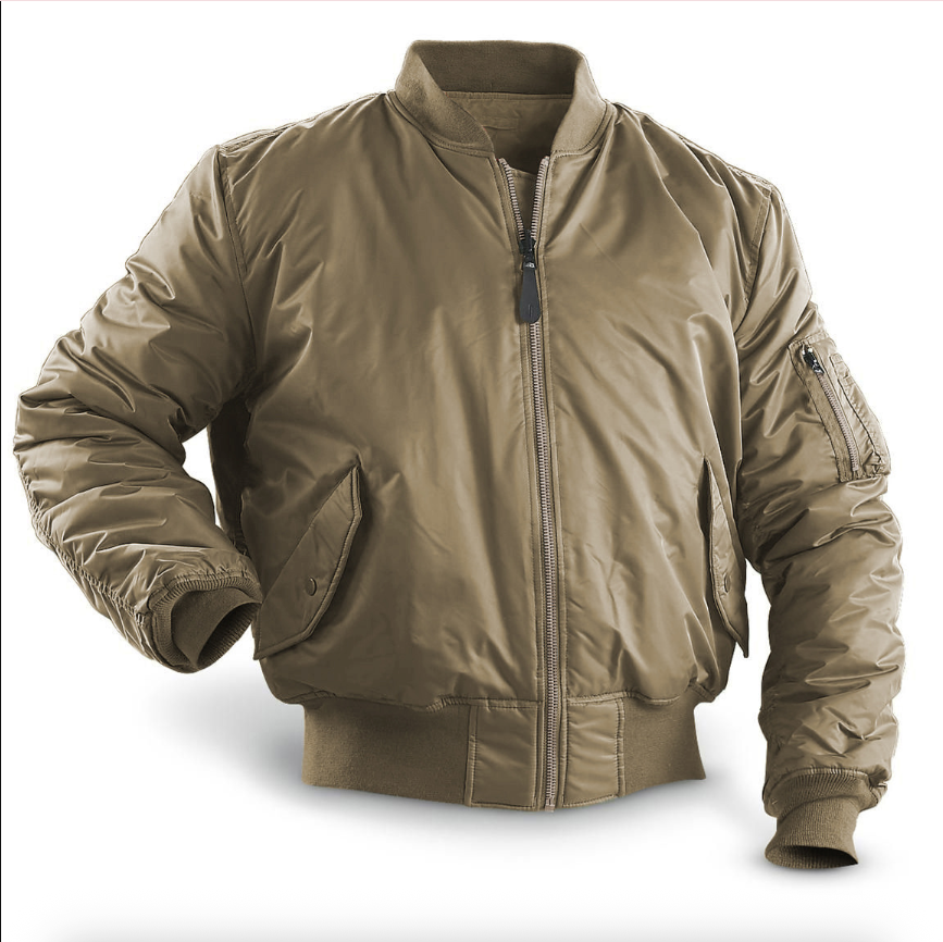 Blouson bomber pour hommes avec doublure matelassée et poches pratiques