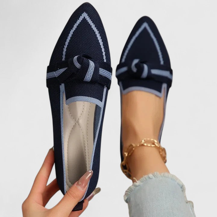 Mocasines Mujer Corte Regular Punta Detalle de Botón Casual Verano