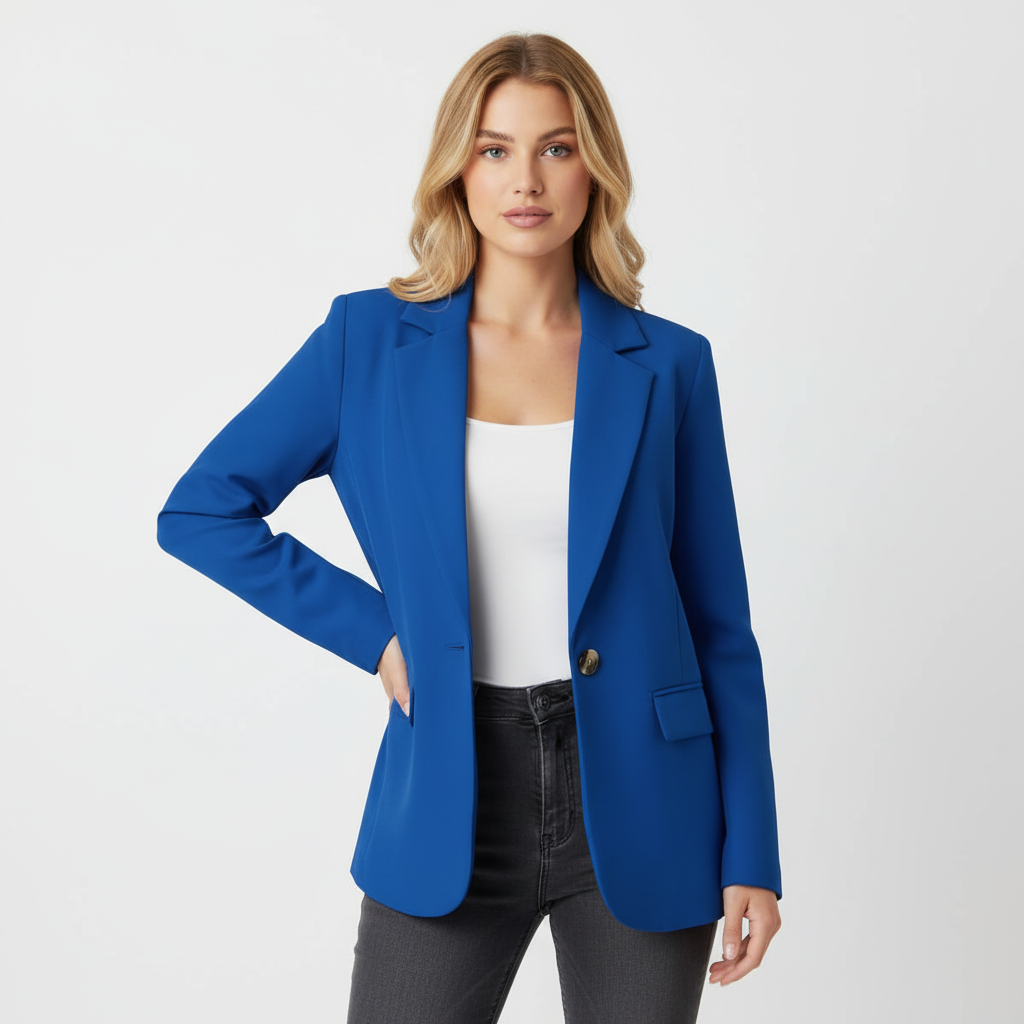 Sacou Damă Croială Mulată Slim Fit Mâneci Lungi Casual Formal